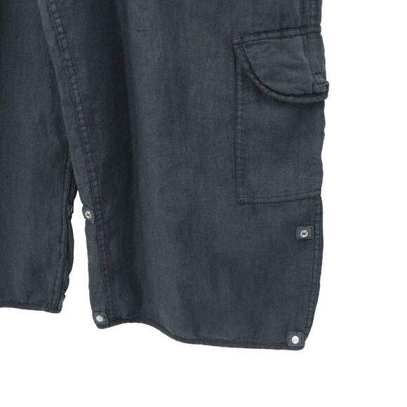 New Cynthia Ashby Linen Blue Wide Leg Overalls Small - Picture 4 of 9